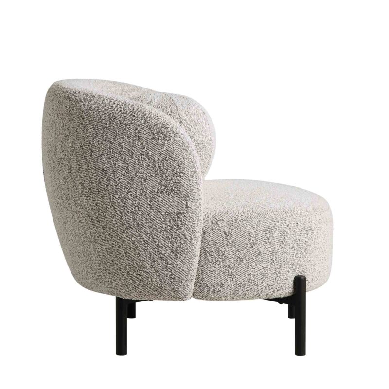 Amboise Armchair with Ball Cushion, Mist Grey Boucle - Image 10
