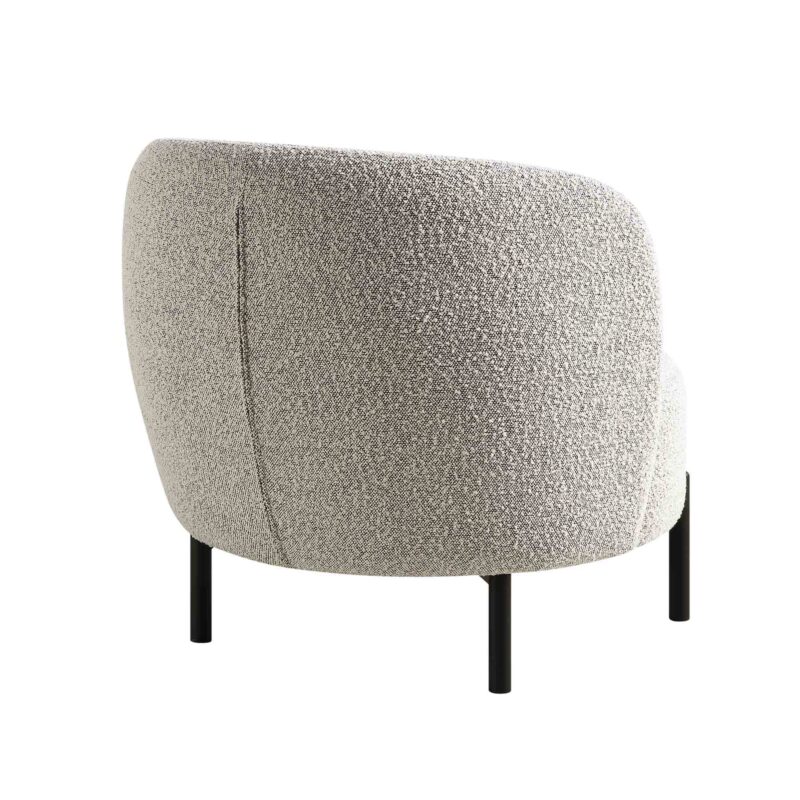 Amboise Armchair with Ball Cushion, Mist Grey Boucle - Image 11