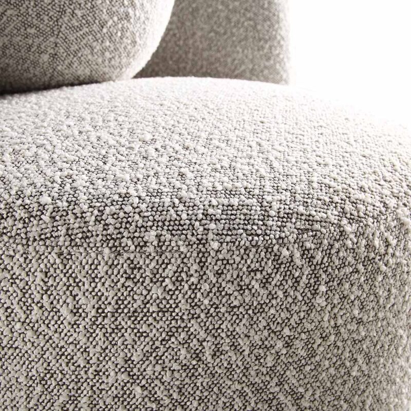 Amboise Armchair with Ball Cushion, Mist Grey Boucle - Image 15