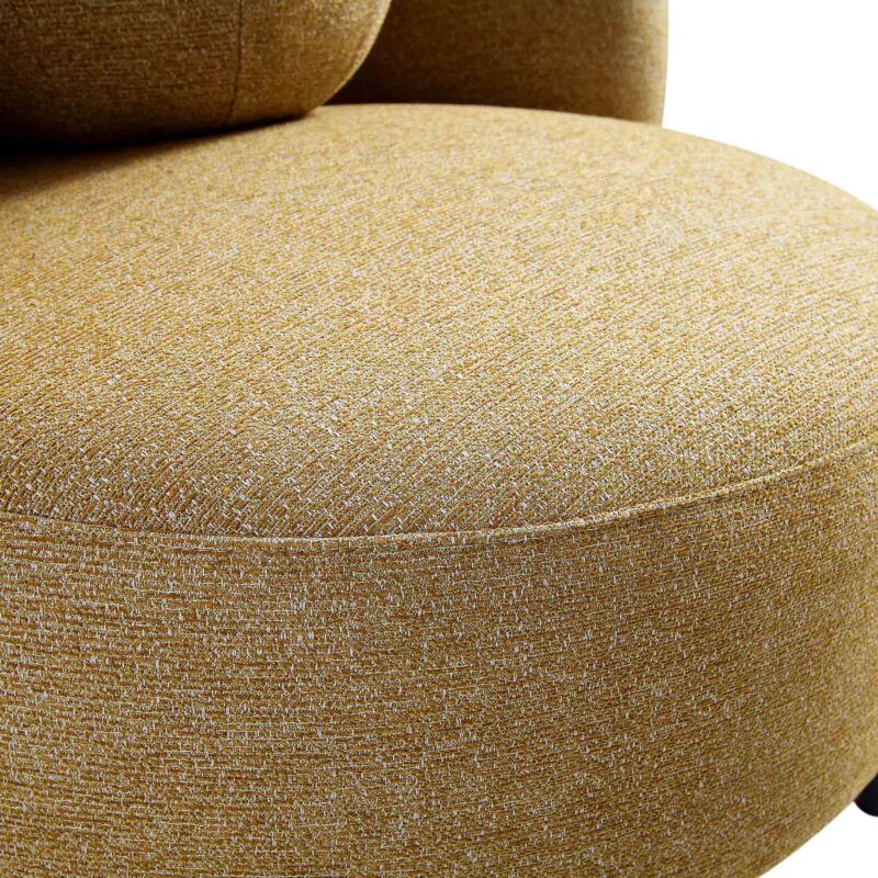 Amboise Armchair with Ball Cushion, Marigold Textured Fabric - Image 13