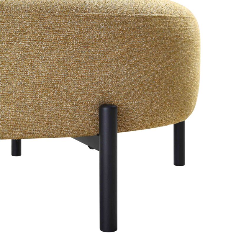 Amboise Armchair with Ball Cushion, Marigold Textured Fabric - Image 14